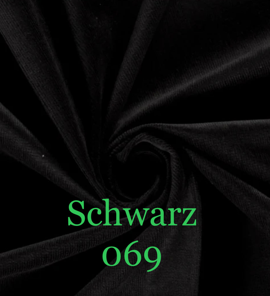 NADELCORD STRETCH 16W STOFF UNI Schwarz