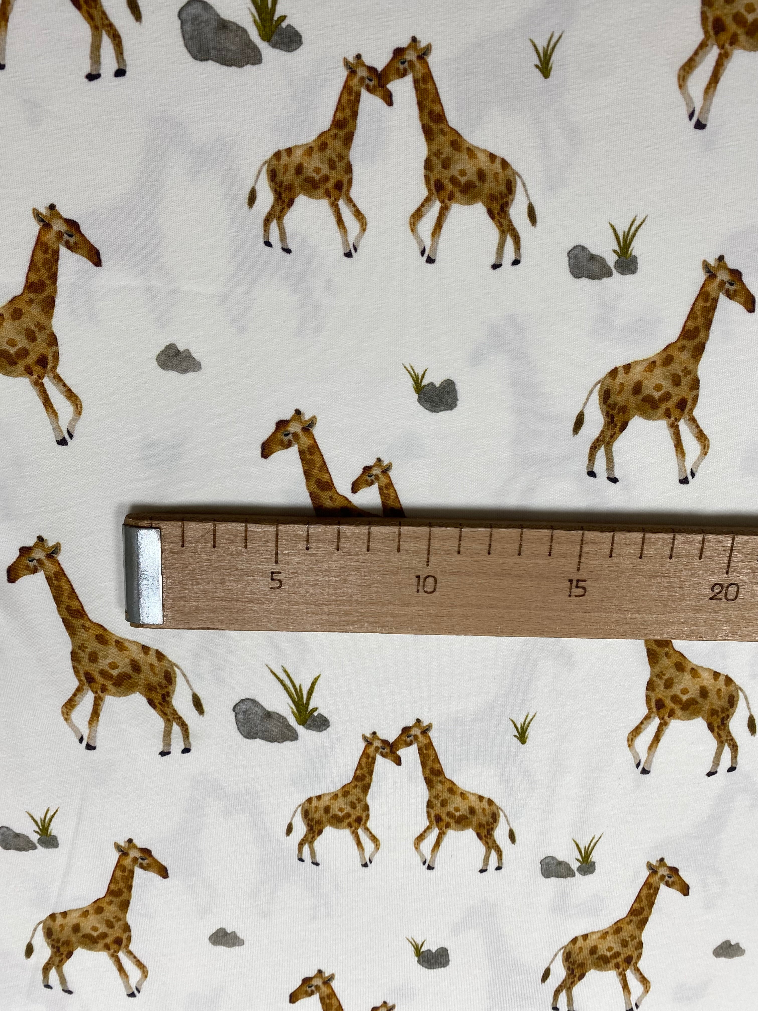 Baumwolle Jersey Stoff Giraffe | Tiere | Waldtiere |Meterware|Öko Tex 100