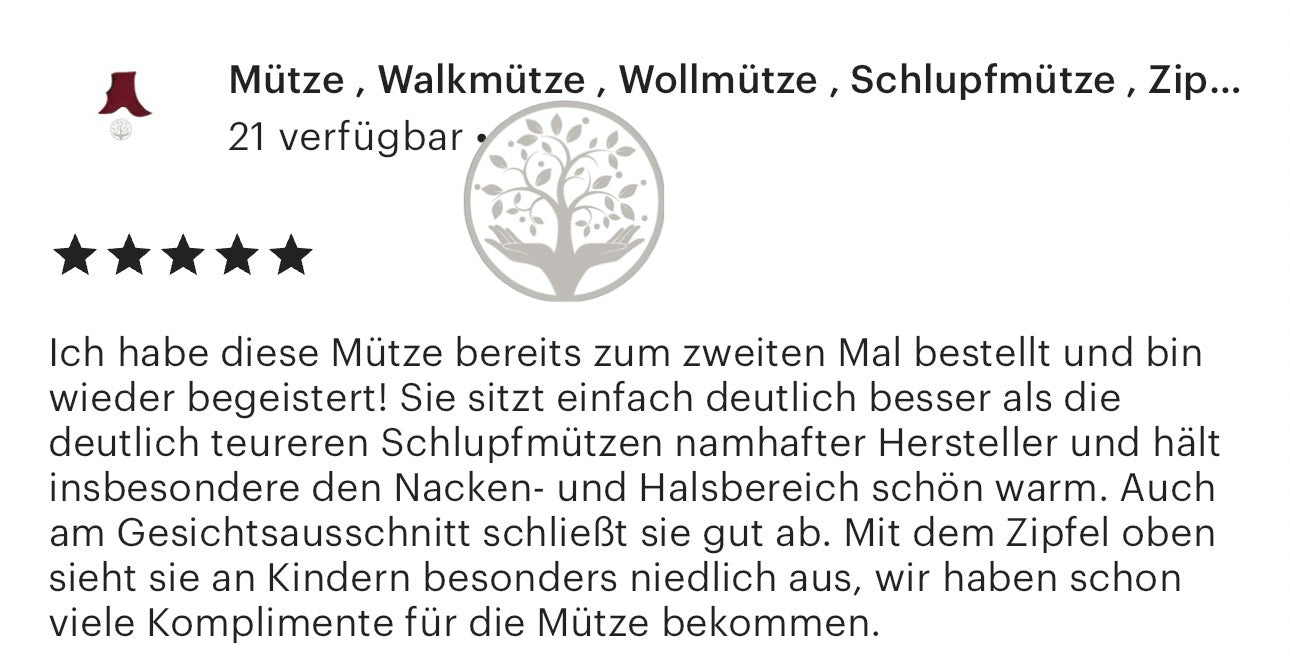 Schlupfmütze | Wollmütze | Handmade | Gr.48/50cm