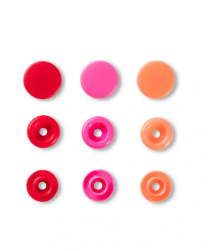Druckknopf Color Snaps|Prym Love|12,4mm|Rot|Pink|Orange Art.393002