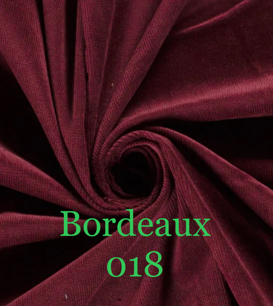 NADELCORD STRETCH 16W STOFF UNI Bordeaux