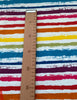 Baumwolle Jersey Stoff Regonbogen | Streifen | Meterware | Öko Tex 100