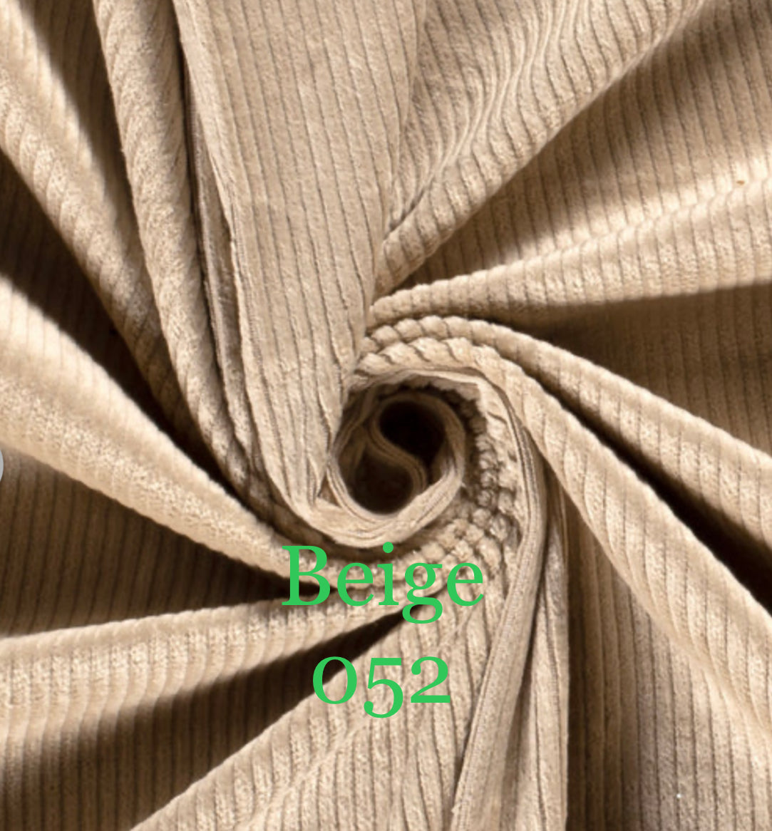 JUMBO CORD STRETCH 6W STOFF UNI Beige