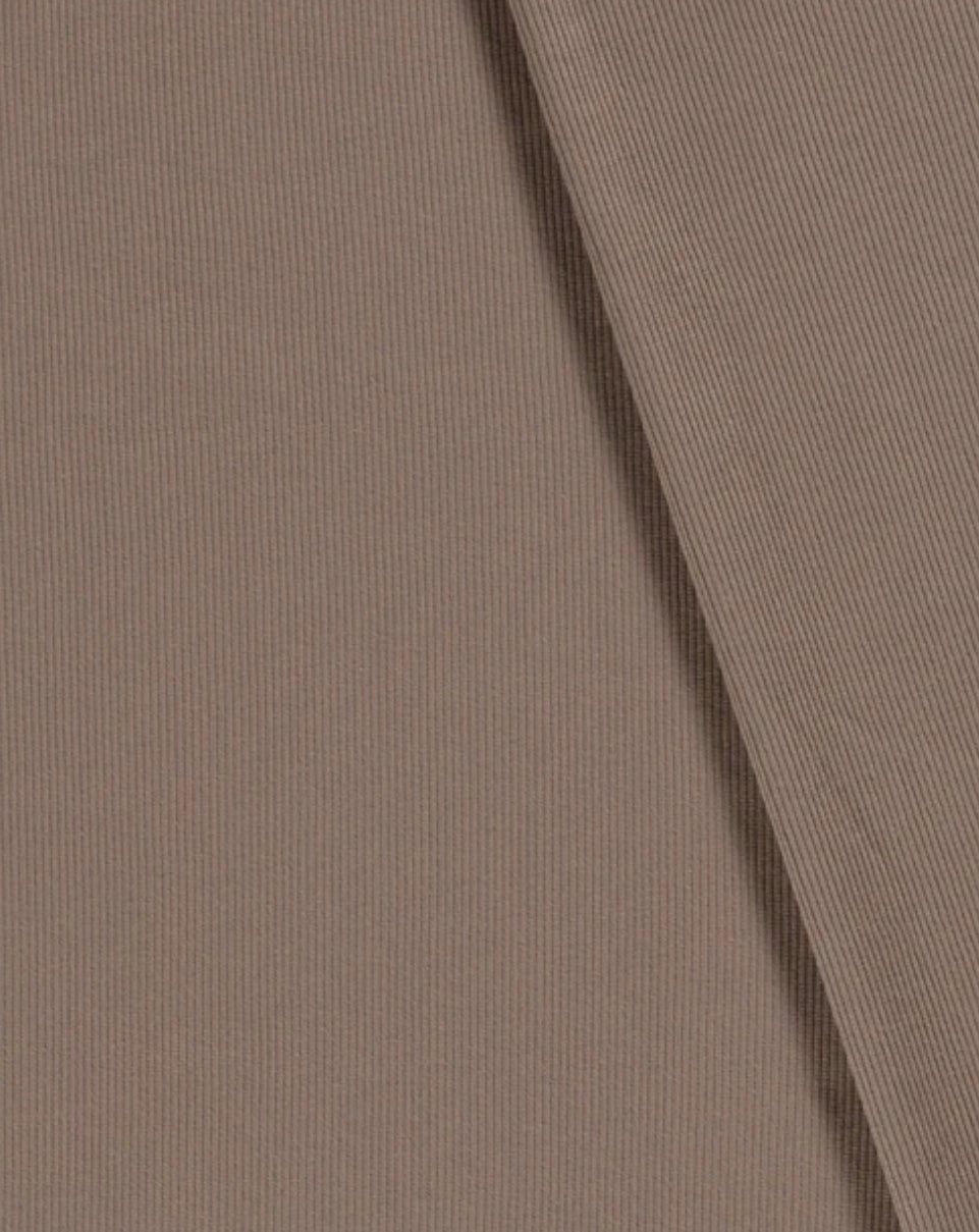 Rib Jersey Baumwolle Taupe