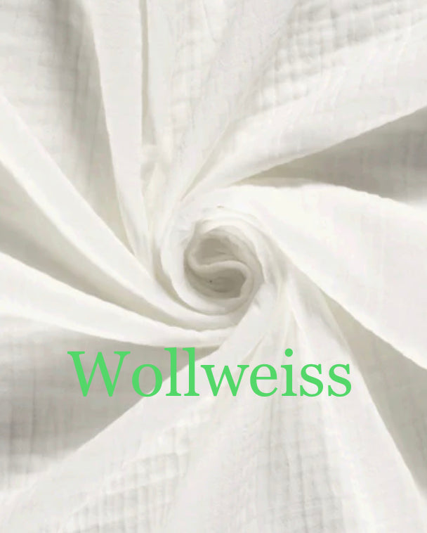 Musselin 3-Lagig Triple Wollweiss