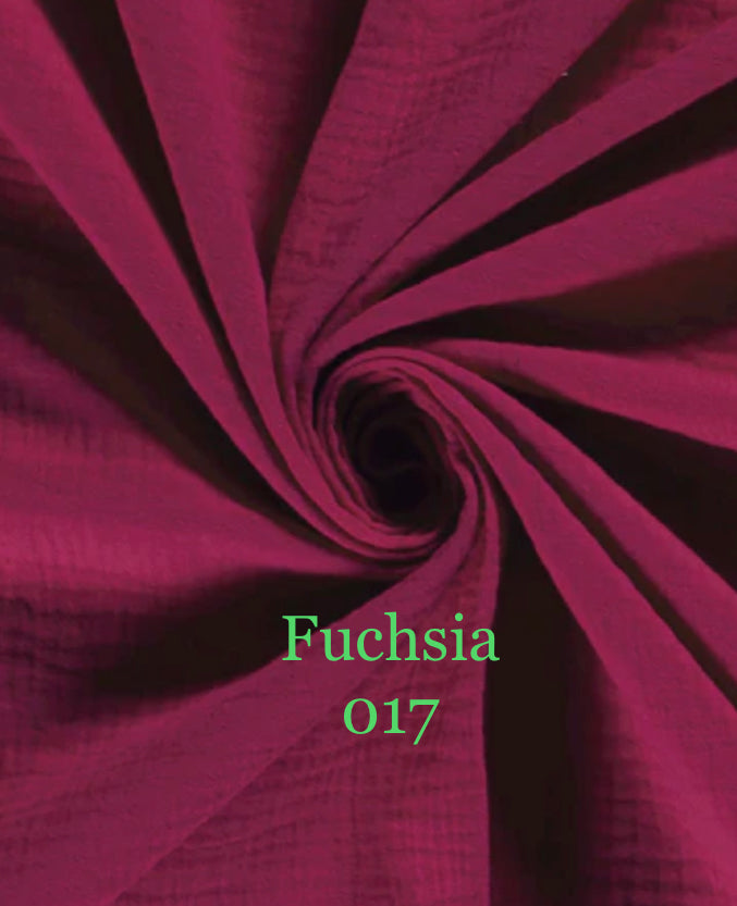 Musselin Double Gauze Uni Fuchsia